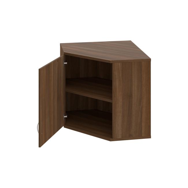 [ON801077] Eckschrank Strong, L, oben, 80 x 76,8 x 40 cm, Nussbaum/Nussbaum