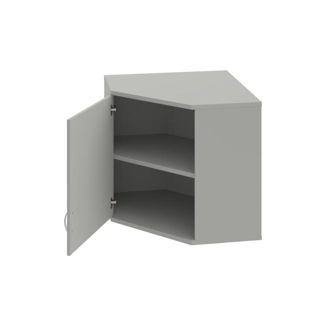 Eckkleiderschrank Strong, L, oben, 80x76,8x40 cm, grau/grau