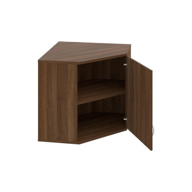 Eckschrank Strong, P, oben, 80 x 76,8 x 40 cm, Nussbaum/Nussbaum