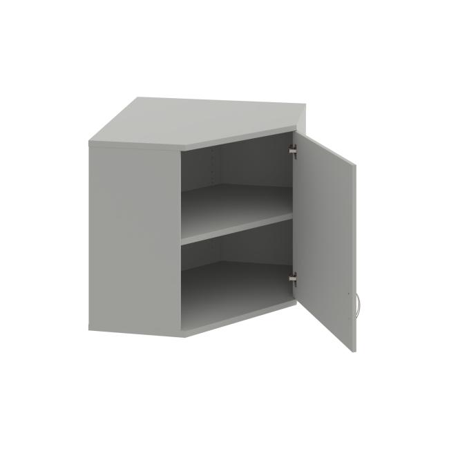 Eckschrank Strong, P, oben, 80x76,8x40 cm, grau/grau