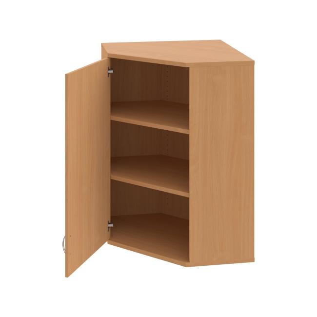 [ON801222] Eckkleiderschrank Strong, L, oben, 80x115,2x40 cm, Buche/Buche