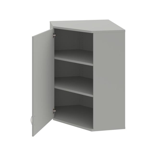 Eckkleiderschrank Strong, L, oben, 80x115,2x40 cm, grau/grau