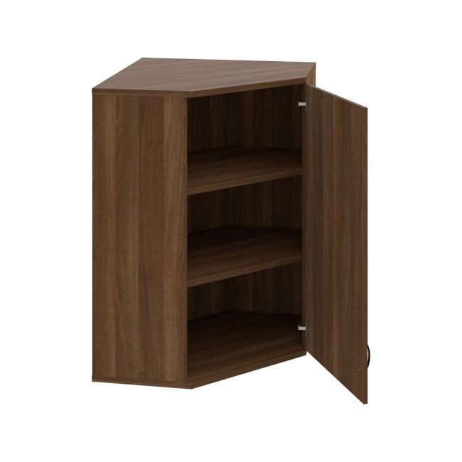 Eckschrank Strong, P, oben, 80 x 115,2 x 40 cm, Nussbaum/Nussbaum