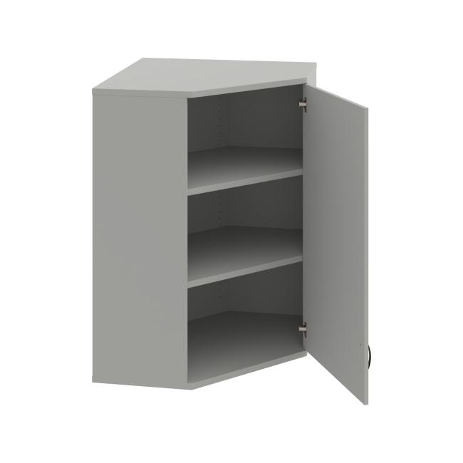 Eckschrank Strong, P, oben, 80x115,2x40 cm, grau/grau