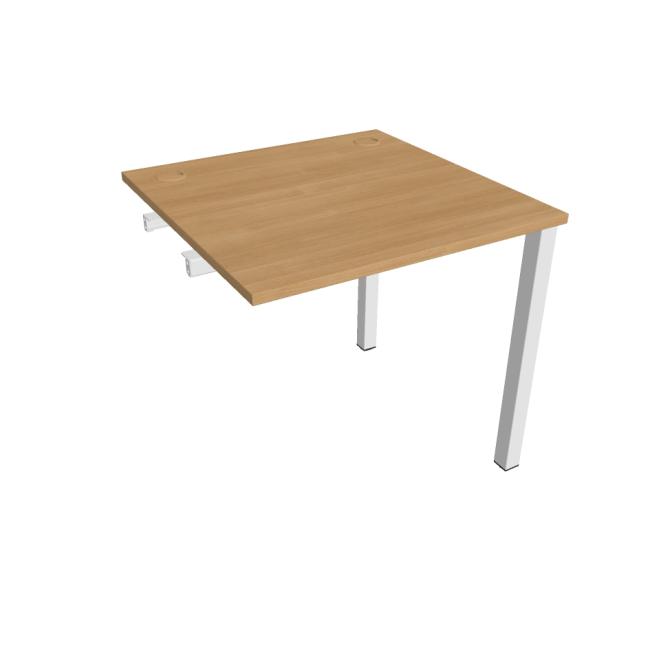[ON801443] Uni-Arbeitstisch für Längsverkettung, 80 x 75,5 x 80 cm, Eiche/Weiß