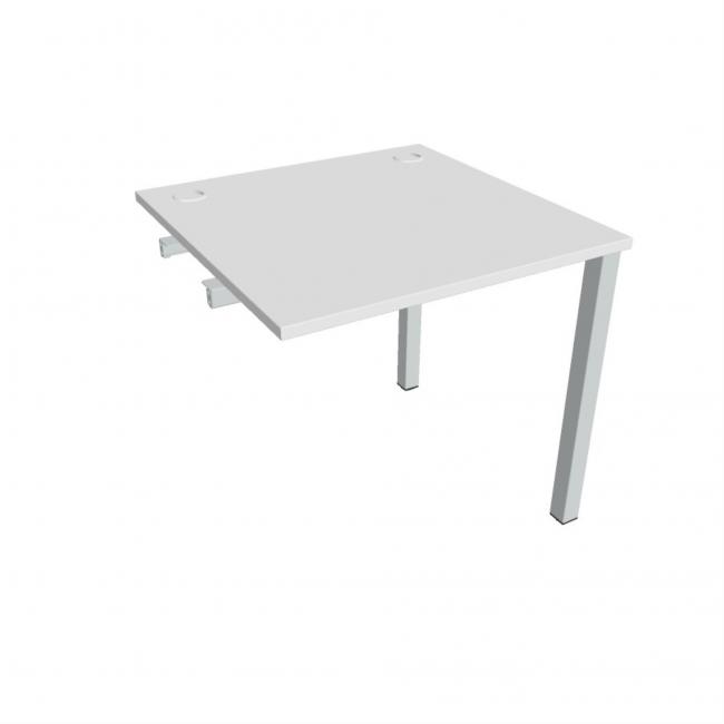 Uni-Werkbank für Längsverkettung, 80x75,5x80 cm, weiß/grau