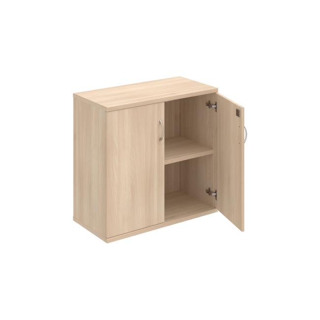 [ON801611] Stabiles Regal, abschließbar, 80 x 76,8 x 40 cm, Akazie/Akazie