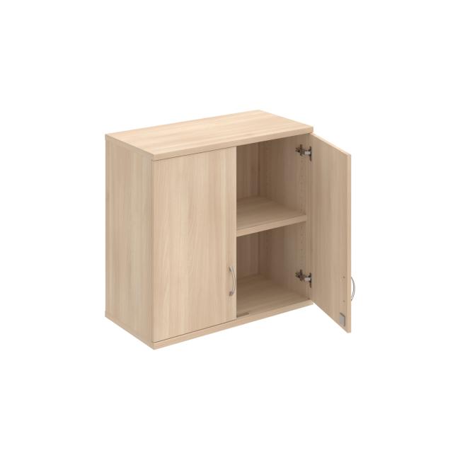 Stabiles Regal, abschließbar, 80 x 76,8 x 40 cm, Akazie/Akazie