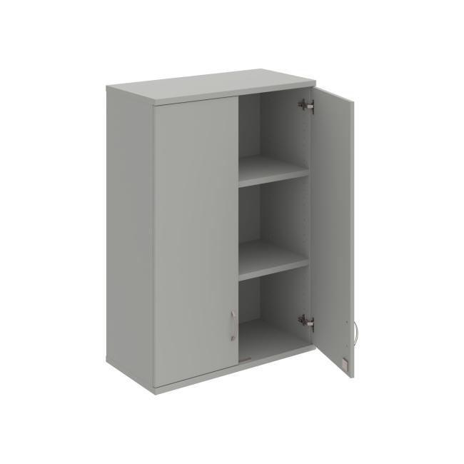 Stabiler Hängeschrank, abschließbar, 80 x 115,2 x 40 cm, grau/grau