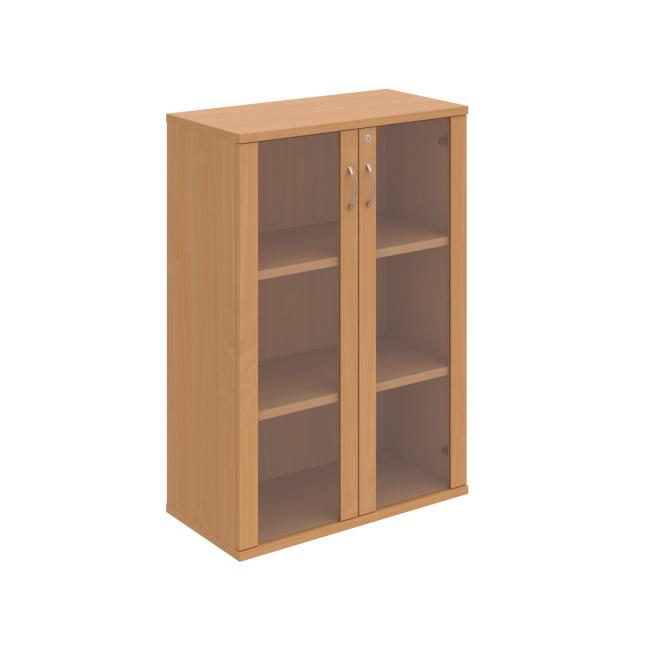 Stabiles Regal, abschließbar, 80 x 115,2 x 40 cm, Buche/Buche