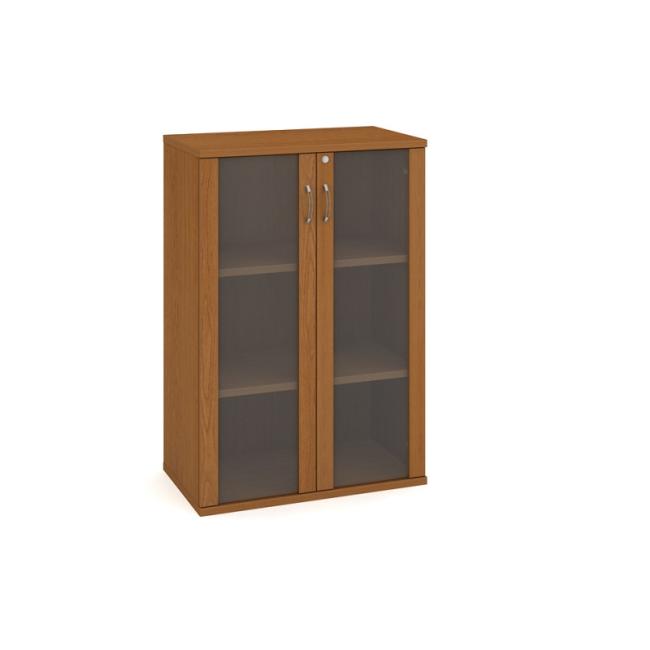 Stabiles Regal, abschließbar, 80 x 115,2 x 40 cm, Kirsche/Kirsche