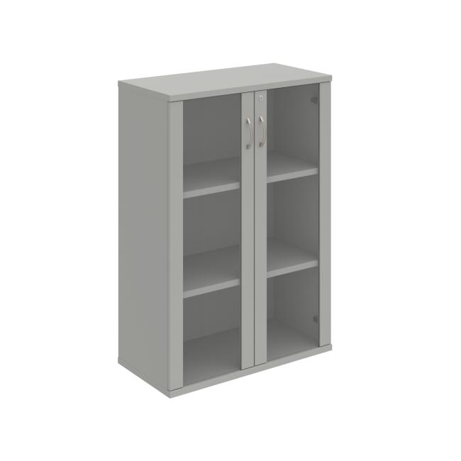 Stabiles Regal, abschließbar, 80 x 115,2 x 40 cm, grau/grau