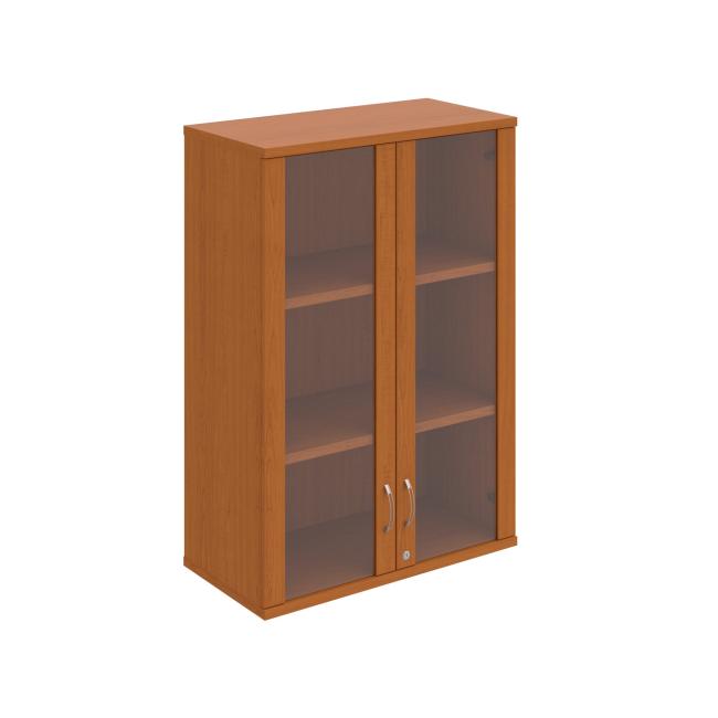Stabiler Regalschrank, abschließbar, oben, 80 x 115,2 x 40 cm, Kirsche/Kirsche