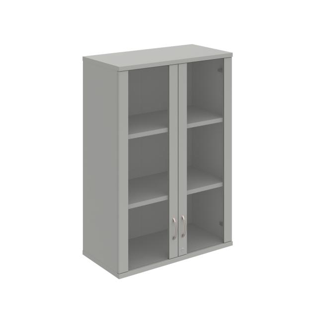 Stabiler Hängeschrank, abschließbar, 80 x 115,2 x 40 cm, grau/grau