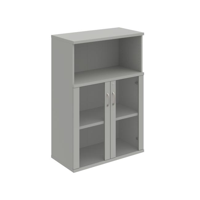 Stabiles Regal, abschließbar, 80 x 115,2 x 40 cm, grau/grau