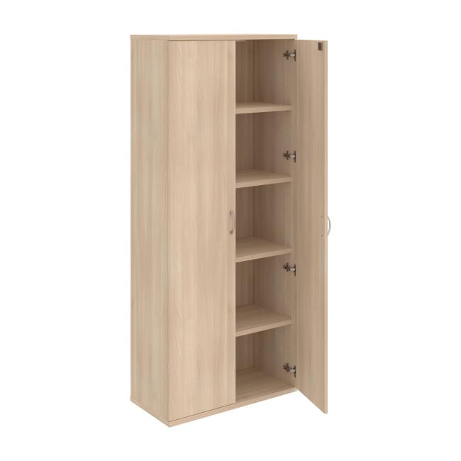 Stabiles Regal, abschließbar, 80 x 192 x 40 cm, Akazie/Akazie