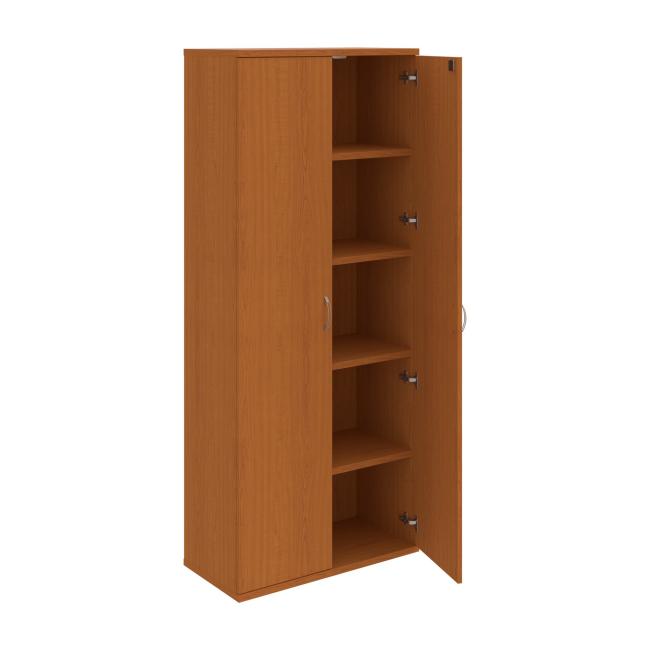 Stabiles Regal, abschließbar, 80 x 192 x 40 cm, Kirsche/Kirsche