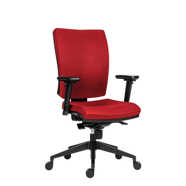 Bürostuhl GALA Plus SL rot BN14 + Armlehnen AR08