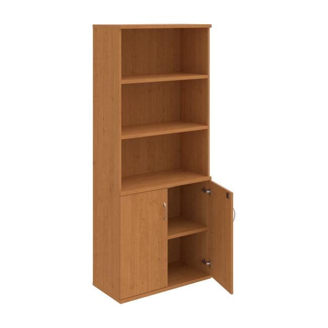 Stabiles Regal, abschließbar, 80 x 192 x 40 cm, Erle/Erle