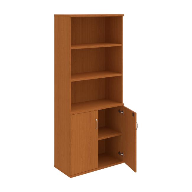 Stabiles Regal, abschließbar, 80 x 192 x 40 cm, Kirsche/Kirsche