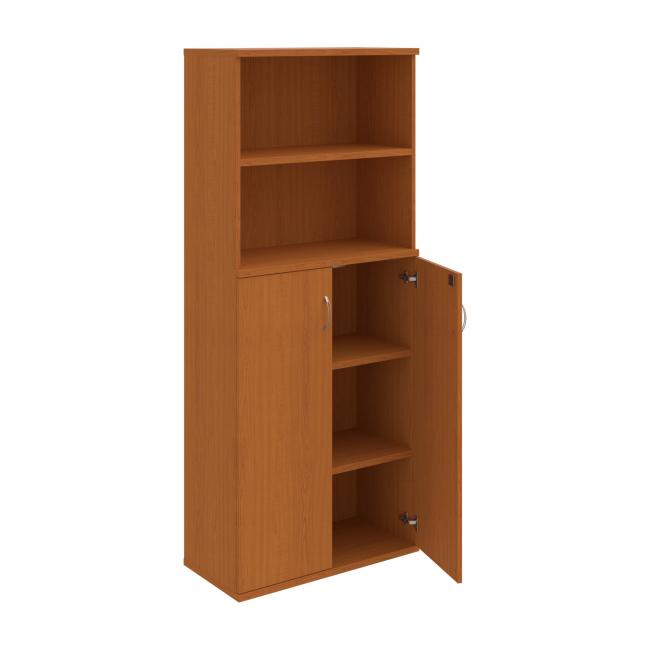 Stabiles Regal, abschließbar, 80 x 192 x 40 cm, Kirsche/Kirsche