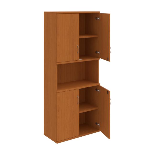 Stabiles Regal, abschließbar, 80 x 192 x 40 cm, Kirsche/Kirsche