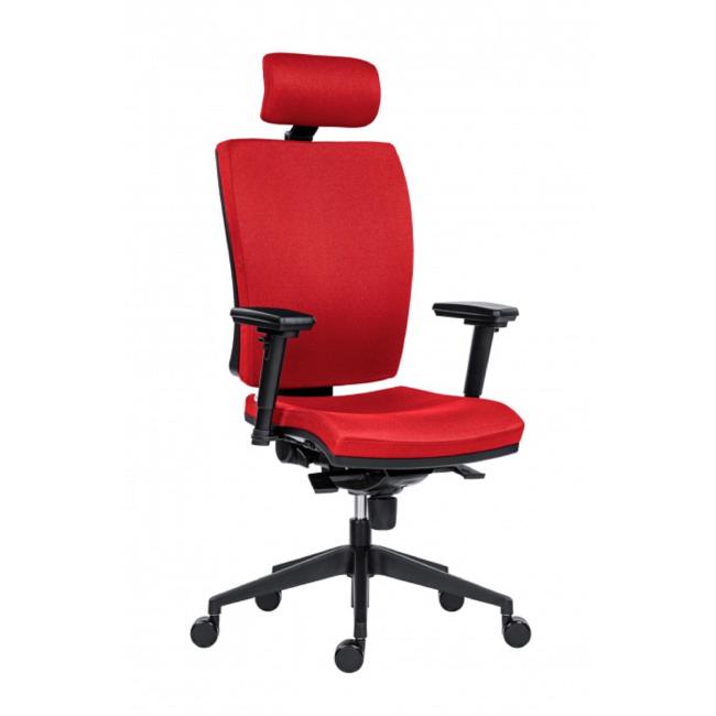 Bürostuhl GALA PLUS PDH SL 1580 SYN rot BN14 + Armlehnen AR08