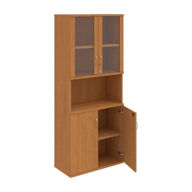 Stabiles Regal, abschließbar, 80 x 192 x 40 cm, Erle/Erle