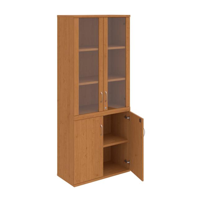 Stabiles Regal, abschließbar, 80 x 192 x 40 cm, Erle/Erle