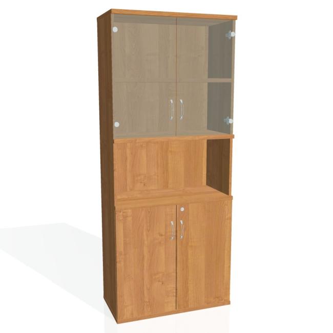 Stabiles Regal, abschließbar, 80 x 192 x 40 cm, Erle/Erle