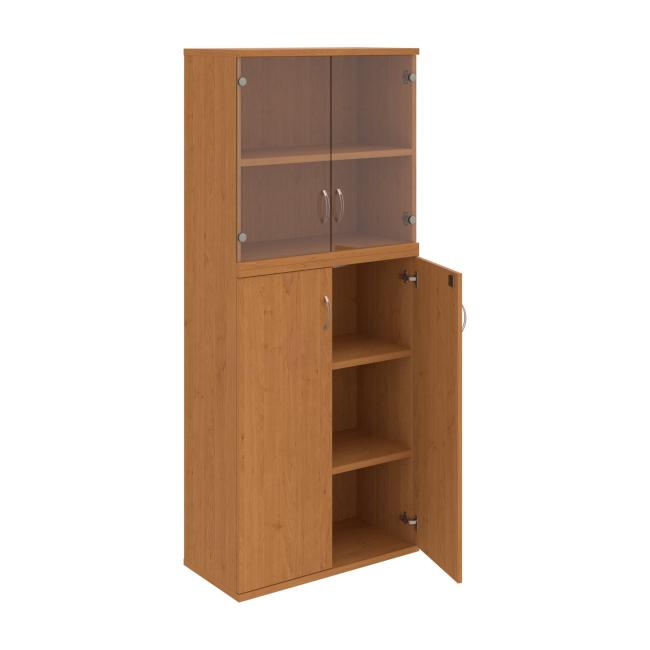 Stabiles Regal, abschließbar, 80 x 192 x 40 cm, Erle/Erle