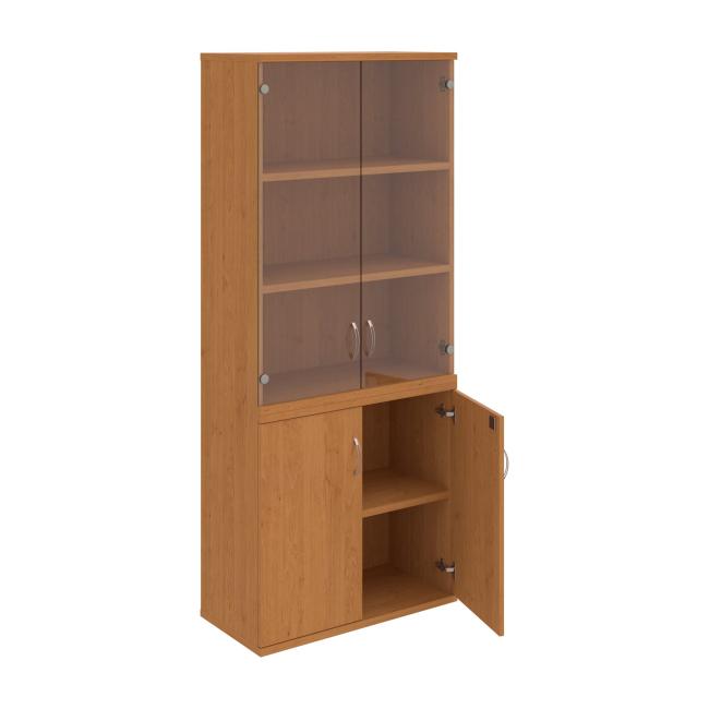Stabiles Regal, abschließbar, 80 x 192 x 40 cm, Erle/Erle