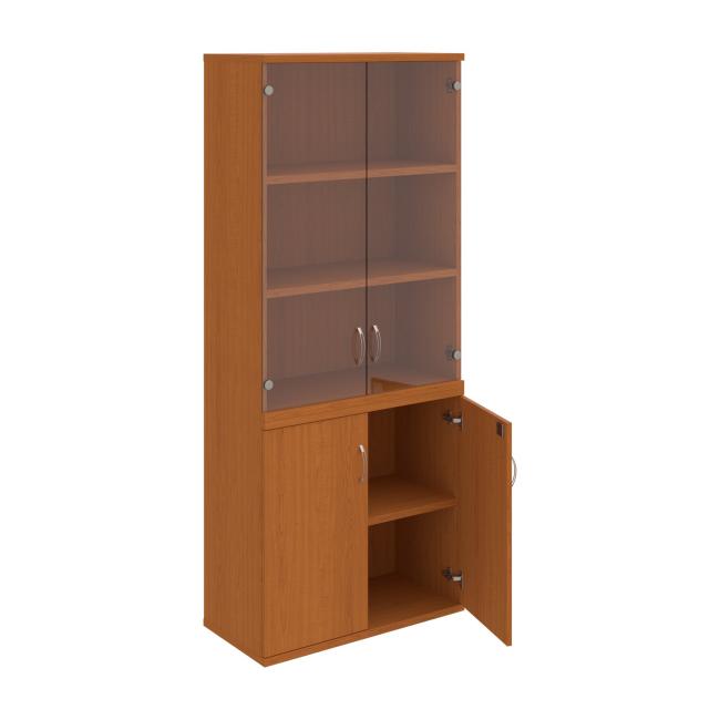 Stabiles Regal, abschließbar, 80 x 192 x 40 cm, Kirsche/Kirsche
