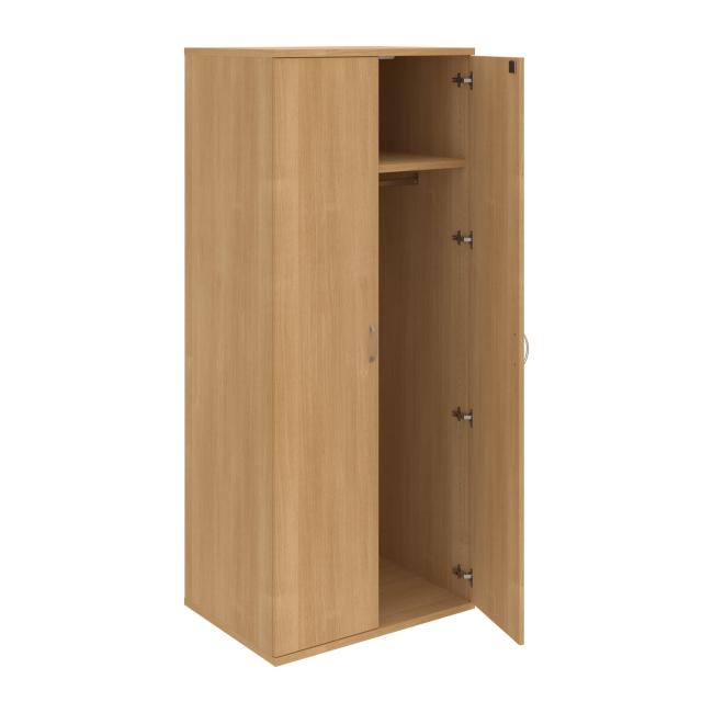 Kleiderschrank Strong, abschließbar, 80 x 192 x 60 cm, Eiche/Eiche