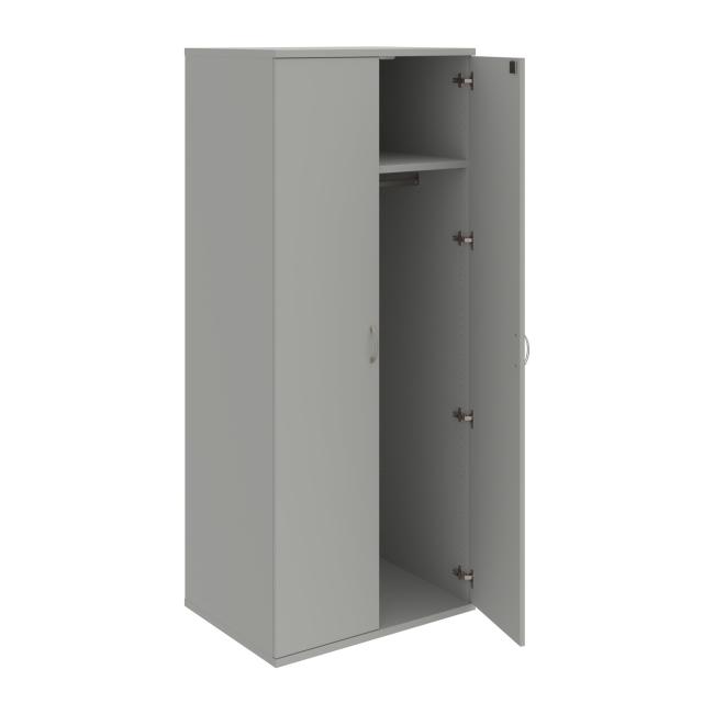 Kleiderschrank Strong, abschließbar, 80x192x60 cm, grau/grau