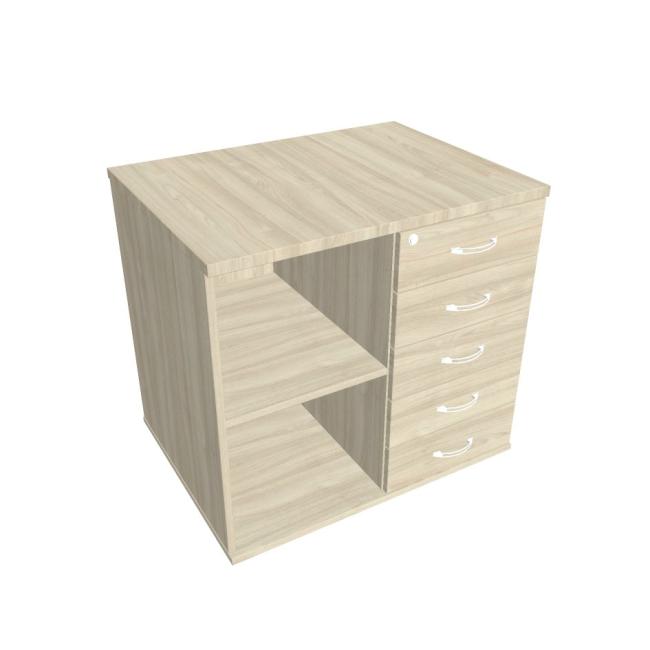 Hobis Tischverlängerungsschrank, abschließbar, P, Akazie