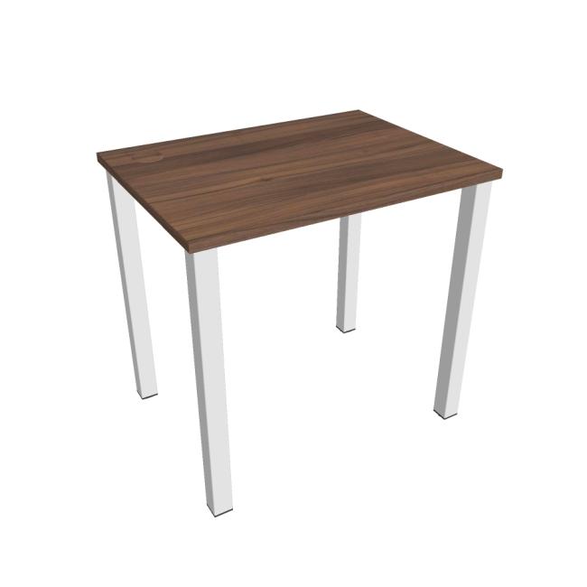 Schreibtisch Uni, 80 x 75,5 x 60 cm, Walnuss/Weiß