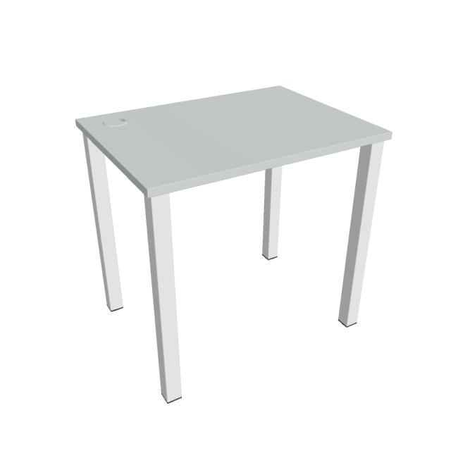 Schreibtisch Uni, 80x75,5x60 cm, grau/weiß