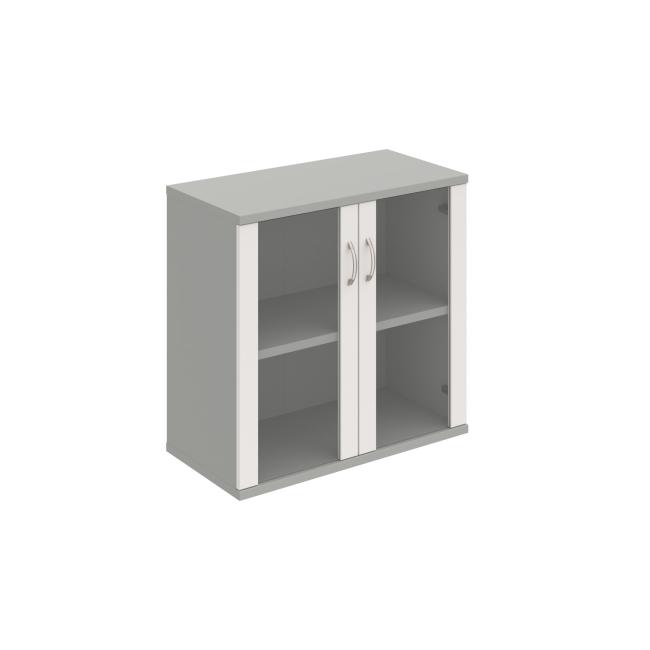Stabiles Regal, 80 x 76,8 x 40 cm, weiß/grau