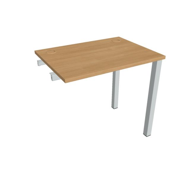 [ON804343] Uni-Arbeitstisch für Längsverkettung, 80 x 75,5 x 60 cm, Eiche/Weiß