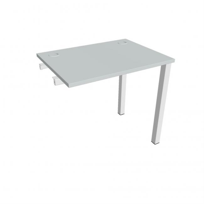 Uni-Werkbank für Längsverkettung, 80 x 75,5 x 60 cm, grau/weiß