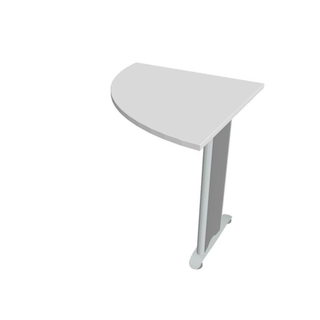 [ON804599] Flex Beistelltisch, links, 80 x 75,5 x 80 cm, weiß/metall