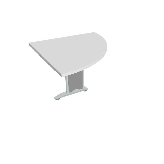 [ON804699] Flex Beistelltisch, rechts, 80 x 75,5 x 80 cm, weiß/metall