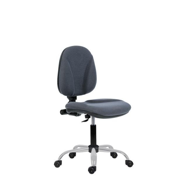 Antistatischer Bürostuhl Ergo C Antistatic, Chromkreuz, Anthrazitgrau