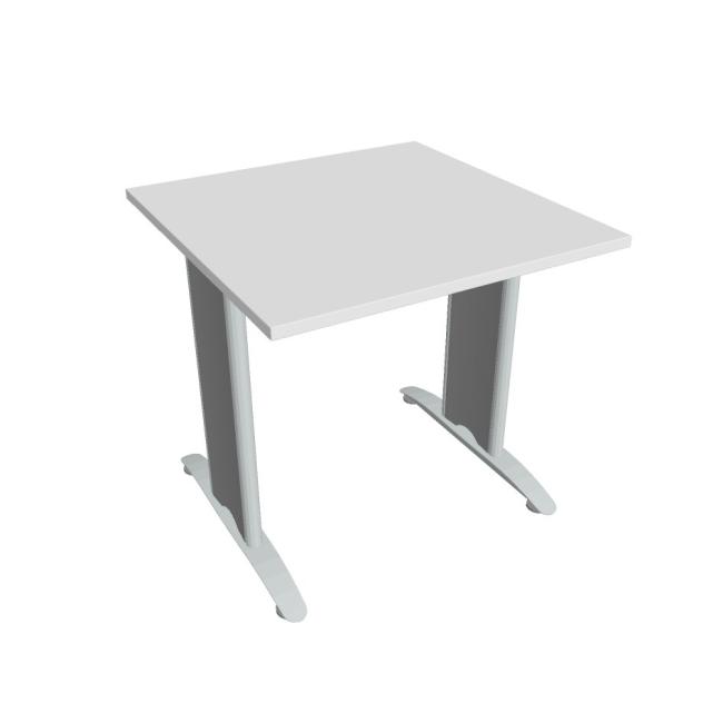 [ON806199] Flex-Konferenztisch, 80 x 75,5 x 80 cm, weiß/metall