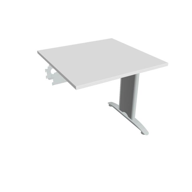 [ON807299] Flex-Konferenztisch, 80 x 75,5 x 80 cm, weiß/metall