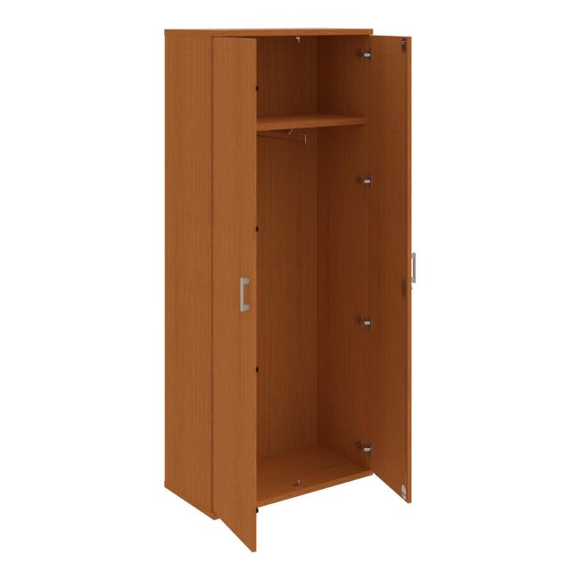 [ON810155] Kleiderschrank Strong, abschließbar, 80x192x40 cm, Kirsche/Kirsche