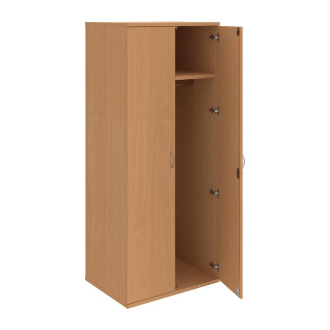 Kleiderschrank Strong, abschließbar, 80x192x60 cm, Buche/Buche