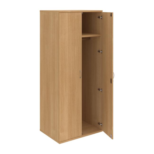 Kleiderschrank Strong, abschließbar, 80 x 192 x 60 cm, Eiche/Eiche
