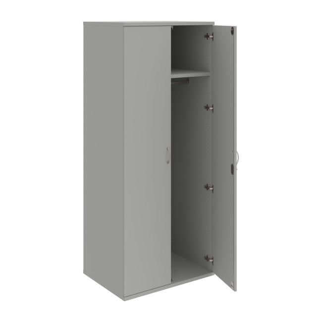 Kleiderschrank Strong, abschließbar, 80x192x60 cm, grau/grau